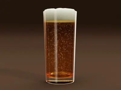 Drink Glass - Beer on Collins Glass 3D model