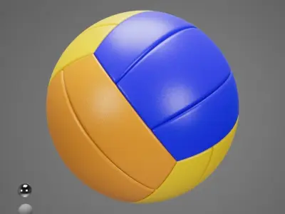 Volleyball Orange 3D model