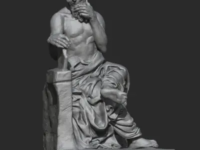 Saint jerome Character Sculpture Zbrush 2019 HighPoly 3D model