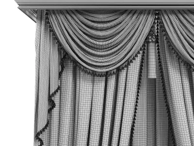 Curtains558 curtain Low-poly 3D model