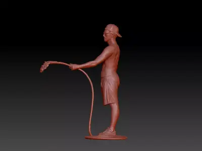 Man with hose 3D print model