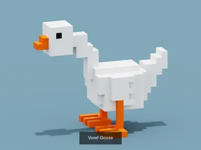100 Voxel Animals 3D Model Collection
