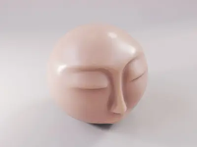 Decorative Face Candle V2 3D print model
