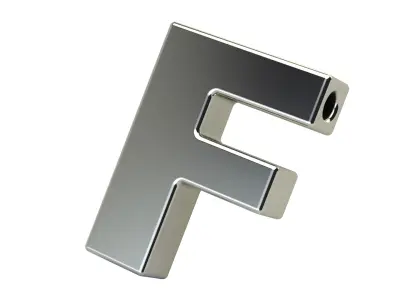Pendant Letter F 3D print model