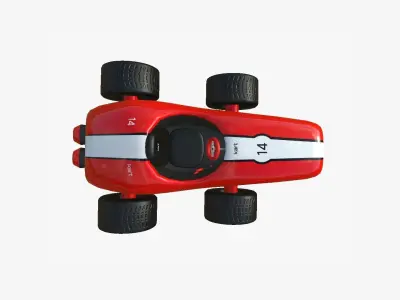 Cartoon Kart F01 Red - Vehicle Racing Design Low-poly 3D model
