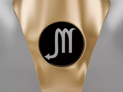 Scorpio zodiak symbol ring 3D model for 3D printing 3D print model