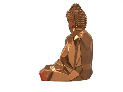 buddha bronze statue 3D print model