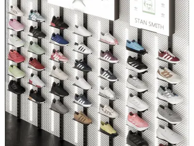 sports shoe store 3D model