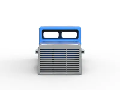 Cab of Vintage GATR Racing Semi truck Version 2 Scale 1 to 25 3D print model