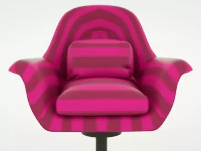 Chair with metal leg Free 3D model