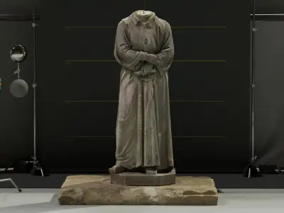 Photogrammetry Model of Headless Statue Low-poly 3D model