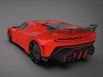 Bugatti Centodieci  Low-poly 3D model