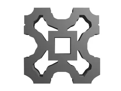 Jaali block design fancy 3D model