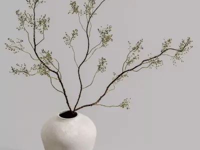 plants bouquet vase 57 3D model