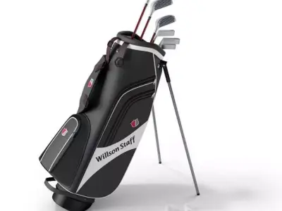 Willson Staff Golf Bag With Clubs 3D model