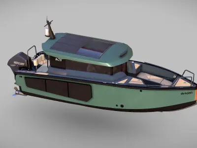 Arksen 28 Boat Low-poly 3D model