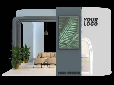 booth design exhibition 2 Low-poly 3D model