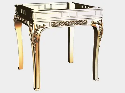 Carved coffee table for cnc 17 3D model