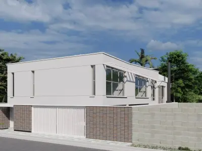 minimalist villa design  3D model