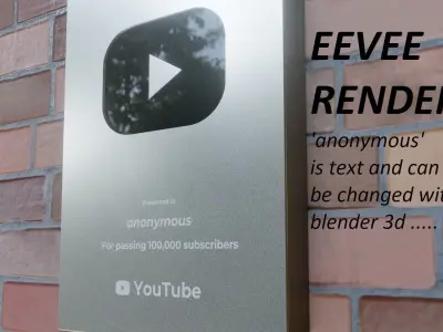 Decoration Props - YouTube Silver Play Button Prop Low Poly Free low-poly 3D model