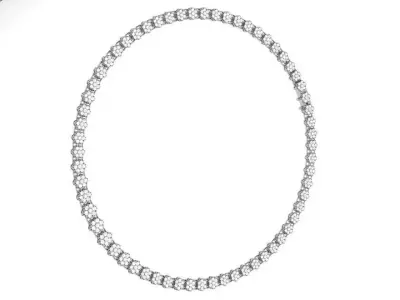 Diamond Circle Necklace 4564 3D print model