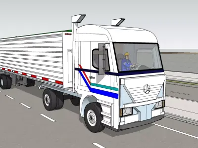 semi truck 3D print model