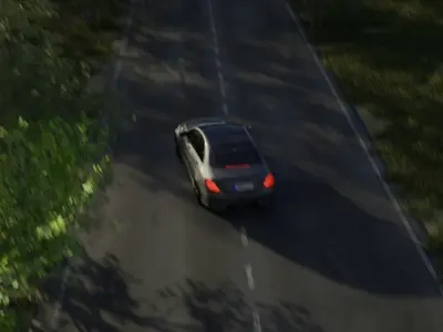 Forest car animation scene 3D model