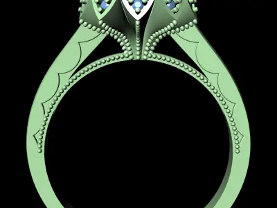  Diamond Solitaire Ring Jewellery for Women 3D print model purchase