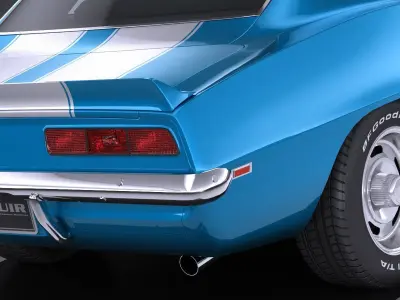 Chevrolet Camaro SS CG 1969 LowPoly 3D model
