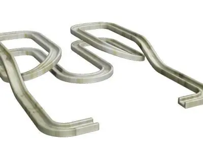 Elegant Race Track Low-poly 3D model