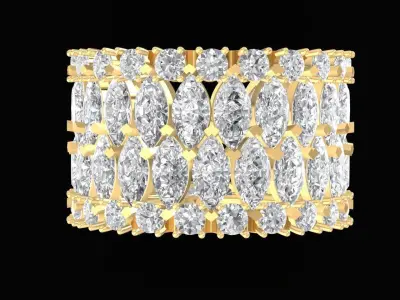Luxury Marquise Diamond Eternity Ring 2642 3D print model