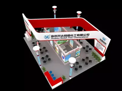 Booth - Area - 12X10-3DMAX2009-01 3D model