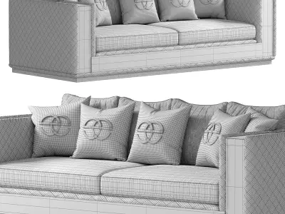 Noir Sofa by Elve luxury 3D model