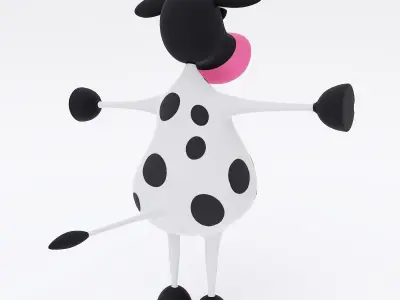 Cow cartoon animal 3d model  3D model
