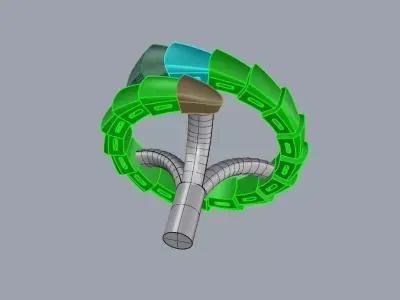 Serpenti plain ring 3D print model