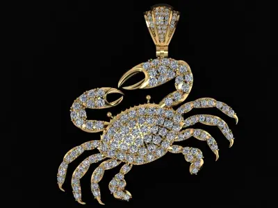 Hip Hop Scorpio Diamond Pendant 3d Printable Model 3D print model