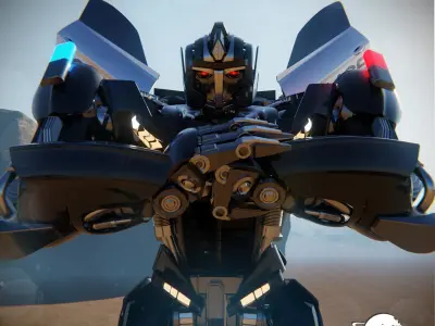 Smokescreen and Barricade - Transformers Ford Mustang  3D model