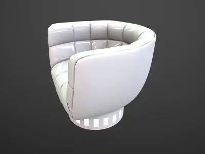 Futuristic armchair Low-poly 3D model