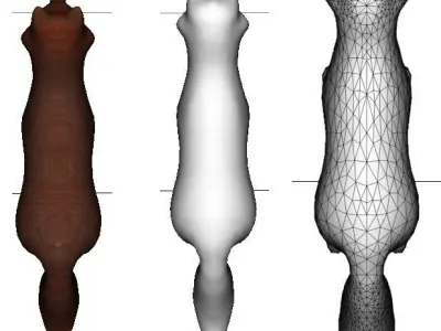 Handpainted Fox Low-poly 3D model