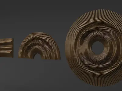 partition wall Decoration Free 3D model