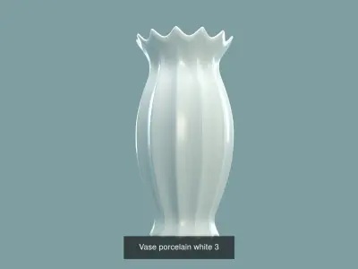 Vases porcelain 3 3D Model Collection