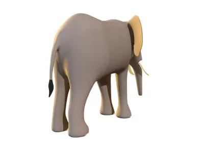 Elephant - Stylized Low-poly 3D model