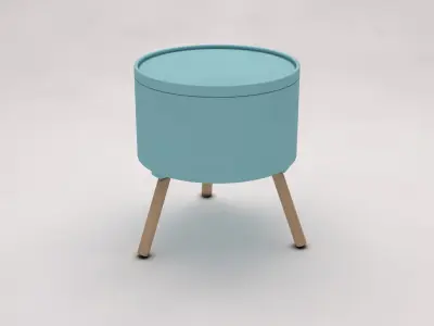 SIDE TABLE---Chest and tripod 3D model