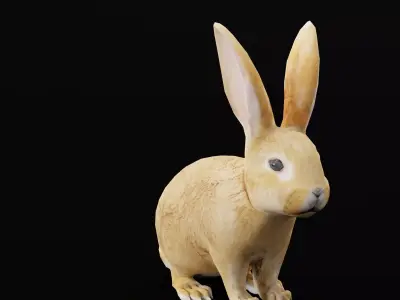 Easter Bunny Rabbit Low-poly 3D model