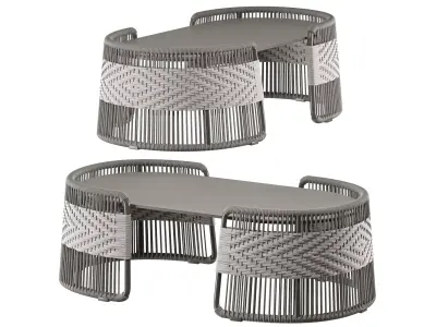 sette garden raven middle coffee table 3D model