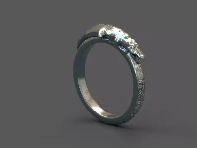 High-Quality 3D Ring Model Low-poly 3D model 5