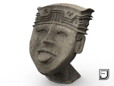 Happy Face From The Olmeca Culture 3D model