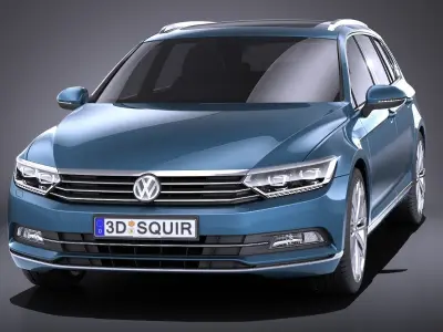 Volkswagen Passat Variant 2015 VRAY 3D model