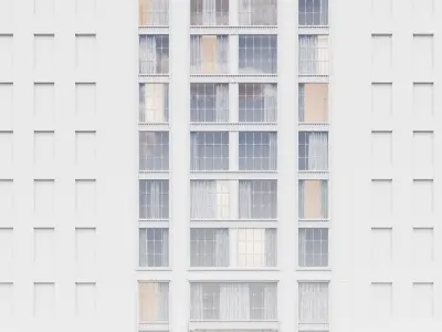 Modern building fasade 10 3D model