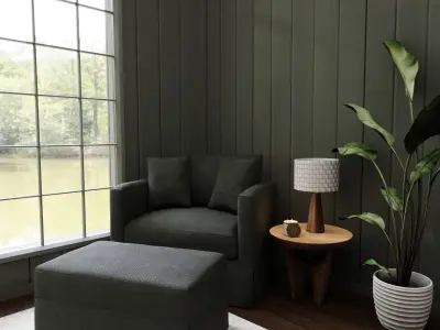 Home Office Blender Scene 3D model